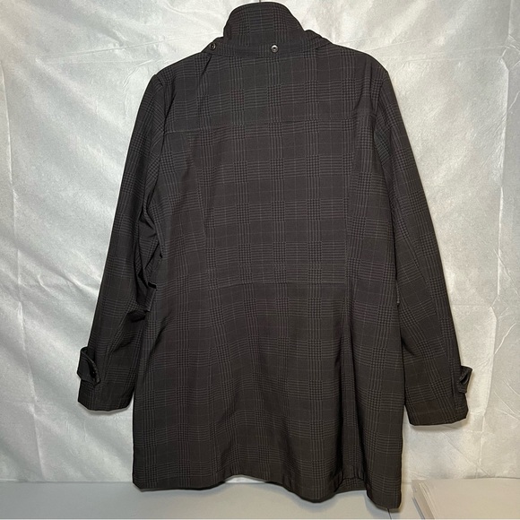 Ricki’s Soft Shell Anorak grey plaid rain fall transitional jacket women’s Large - Picture 3 of 14